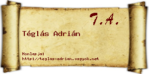 Téglás Adrián névjegykártya